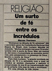 JT / Um surto de fé